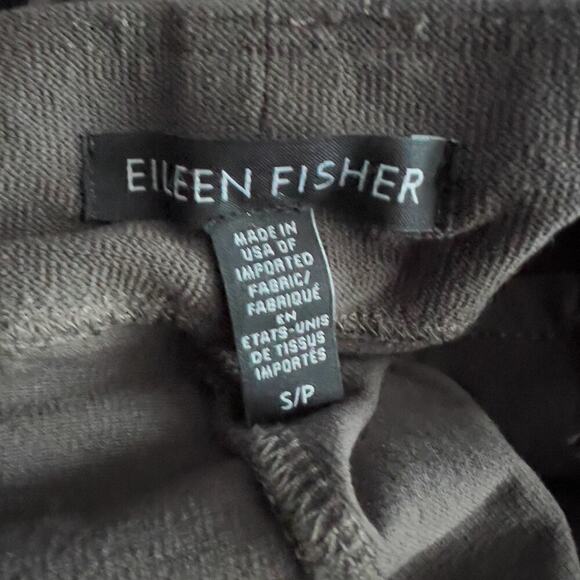 Eileen Fisher Pants System Washable Stretch Crepe Slim Ankle Small Brown - Picture 3 of 5